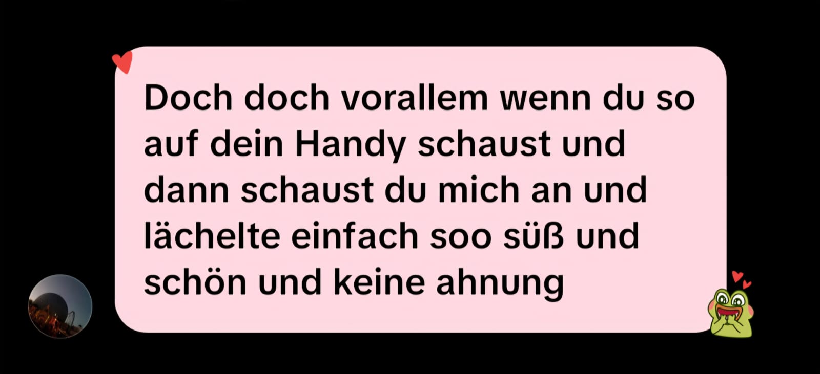 eine süße nachricht darüber wie ich dich anschaue